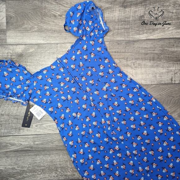 City Triangles Off Shoulder Floral Mini Dress Size M - Picture 7 of 7